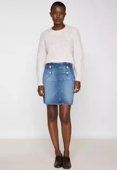 Юбка-карандаш Maison 123, синий деним