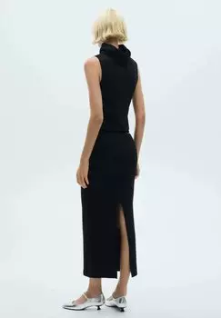 Юбка-карандаш Mango, черный