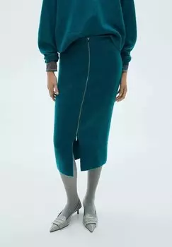 Юбка-карандаш Mango, зеленый