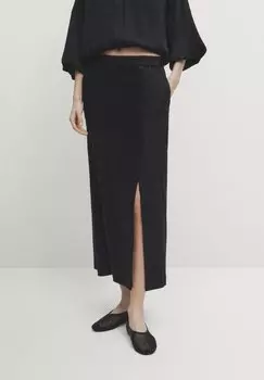 Юбка-карандаш Massimo Dutti, цвет black