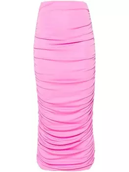 Юбка-карандаш миди ANDAMANE со сборками The Andamane, розовый