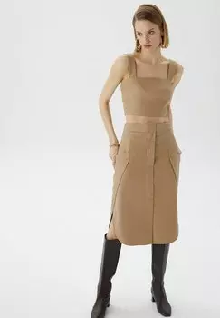 Юбка-карандаш MIDI Rue les crateurs, светло-коричневый