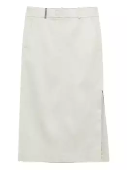 Юбка-карандаш миди с разрезом Peserico, зеленый