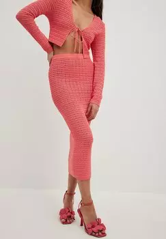 Юбка-карандаш NA-KD, коралл