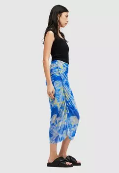 Юбка-карандаш NORA INSPIRAL SKIRT AllSaints, синий