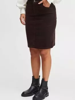 Юбка-Карандаш пзмила Pulz Jeans, коричневый