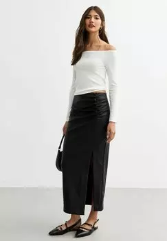 Юбка-карандаш RUCHED MIDI New Look, черный