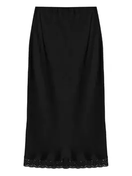 Юбка-карандаш с кружевной отделкой Victoria Beckham, черный