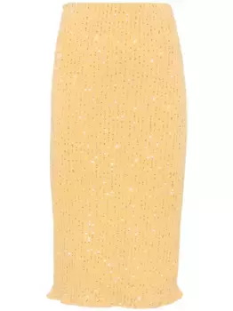 Юбка-карандаш с пайетками Fabiana Filippi, оранжевый