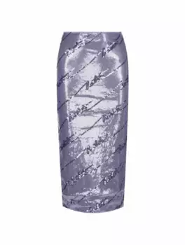 Юбка-карандаш с пайетками Rotate Birger Christensen, фиолетовый