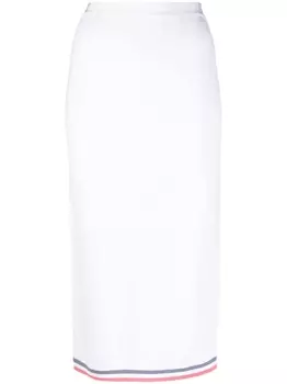 Юбка-карандаш с принтом FENDI, белый