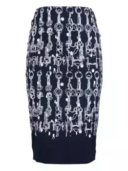 Юбка-карандаш с принтом Samantha Sung, синий