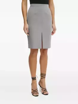 Юбка-карандаш с разрезом спереди LUISA SPAGNOLI, серый