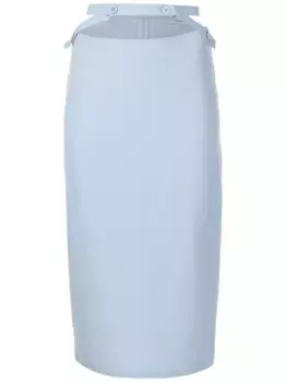Юбка-карандаш с вырезами Gloria Coelho, синий