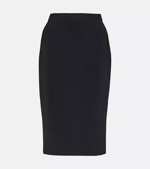 Юбка-карандаш с высокой посадкой Saint Laurent, черный