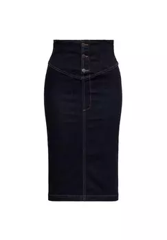Юбка-карандаш с застежкой на три пуговицы спереди QUEEN KEROSIN, цвет Denim