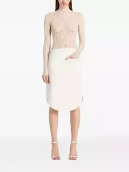 Юбка-карандаш с завышенной талией Courrges, белый
