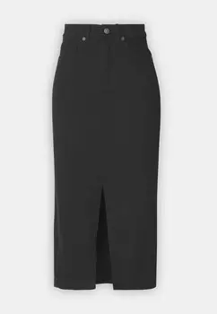 Юбка-карандаш SIRI FRONT SLIT ONLY, черный деним