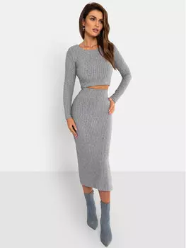 Юбка-Карандаш скинни Selfieroom, серый