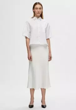 Юбка-карандаш Slflena Midi Skirt Selected, берёза