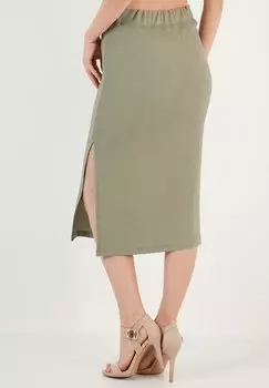 Юбка-карандаш Slim Fit LELA, оливковый