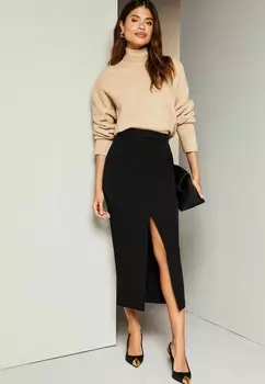Юбка-карандаш TAILORED COLUMN Lipsy, черный
