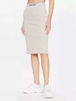 Юбка-карандаш узкого кроя Tommy Jeans, бежевый