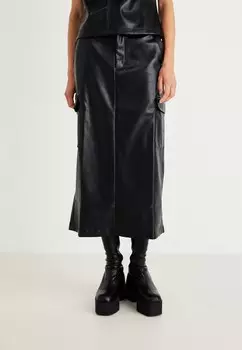 Юбка-карандаш VEGAN UTILITY MIDI SKIRT GAP, черный