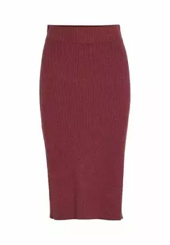 Юбка-карандаш VIRIL NOOS VILA, темно-красный