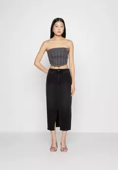Юбка-карандаш Vmveri Calf Skirt Vero Moda, черный