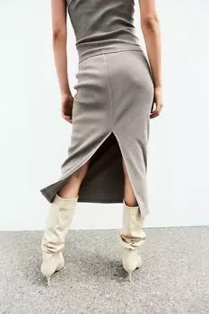 Юбка-Карандаш в рубчик H&M, серый