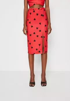 Юбка-карандаш WAL G, красный/черный