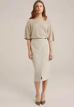Юбка-карандаш WE Fashion, бежевый