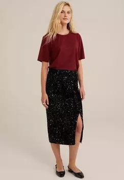 Юбка-карандаш WE Fashion, черный