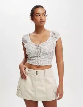 Юбка-карго Cotton:On Benny в цвете «кремовый»