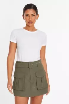 Юбка-карго цвета хаки с поясом QUIZ Clothing