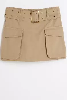 Юбка карго для девочек River Island, коричневый