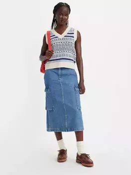 Юбка-карго миди Levi's, цвет Cause and Effect - Medium Wash