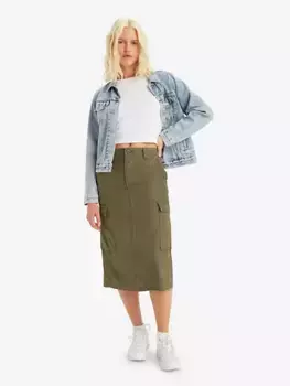 Юбка-карго миди Levi's, зеленый