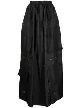 Юбка-карго с завышенной талией Cynthia Rowley, черный