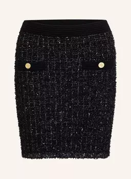 Юбка Karl Essential из трикотажного полотна букле Karl Lagerfeld, черный