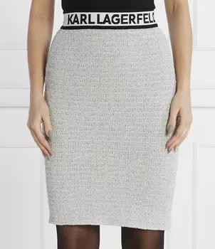 Юбка Karl Lagerfeld boucle knit, серый