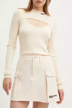 Юбка Karl Lagerfeld Jeans, бежевый