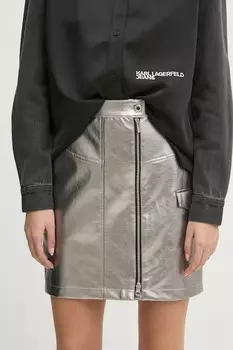 Юбка Karl Lagerfeld Jeans, серебряный