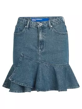 Юбка Karl Lagerfeld Jeans, синий джинсовый