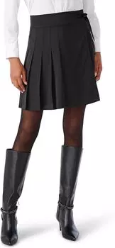 Юбка Karl Lagerfeld Paris Pleated Tie Skirt, черный
