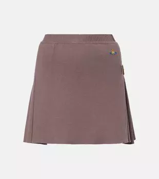 Юбка-килт из хлопка и кашемира Bea Kilt Vivienne Westwood, Aw25-Truffle