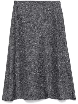 Юбка Kiton с абстрактным принтом, черный