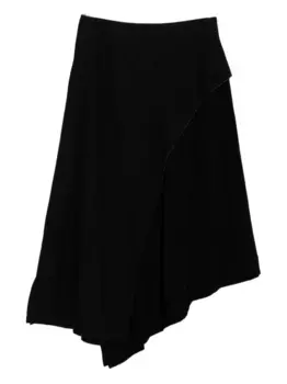 Юбка-клеш с джинсовыми вставками Y's, черный