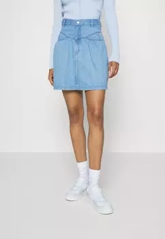 Юбка-колокольчик CHAMBRAY MINI SKIRT Tommy Jeans, средний деним